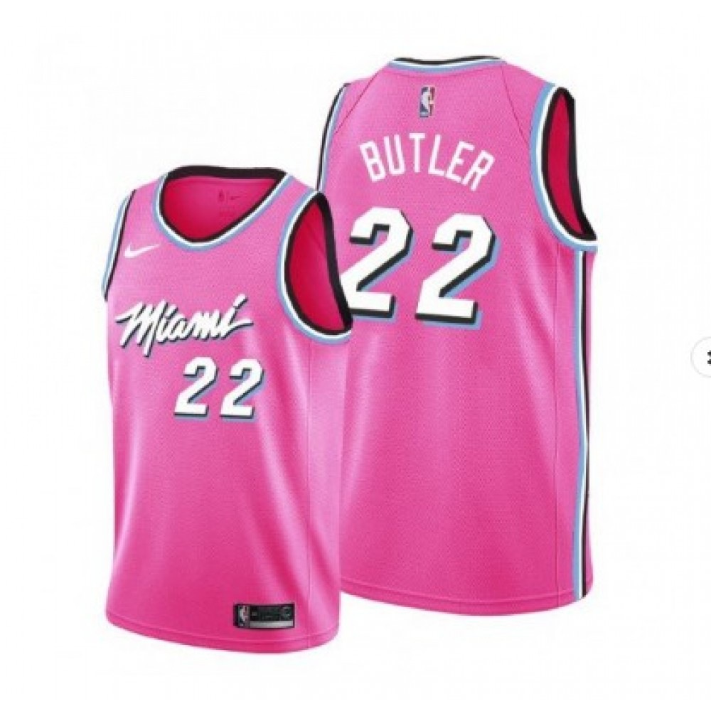 Men's Miami Heat Jimmy Butler #22 Pink 19-20 Swingman Jersey - City Edition-Pro Kit Vault | Brand New 26/27 Sports Jerseys